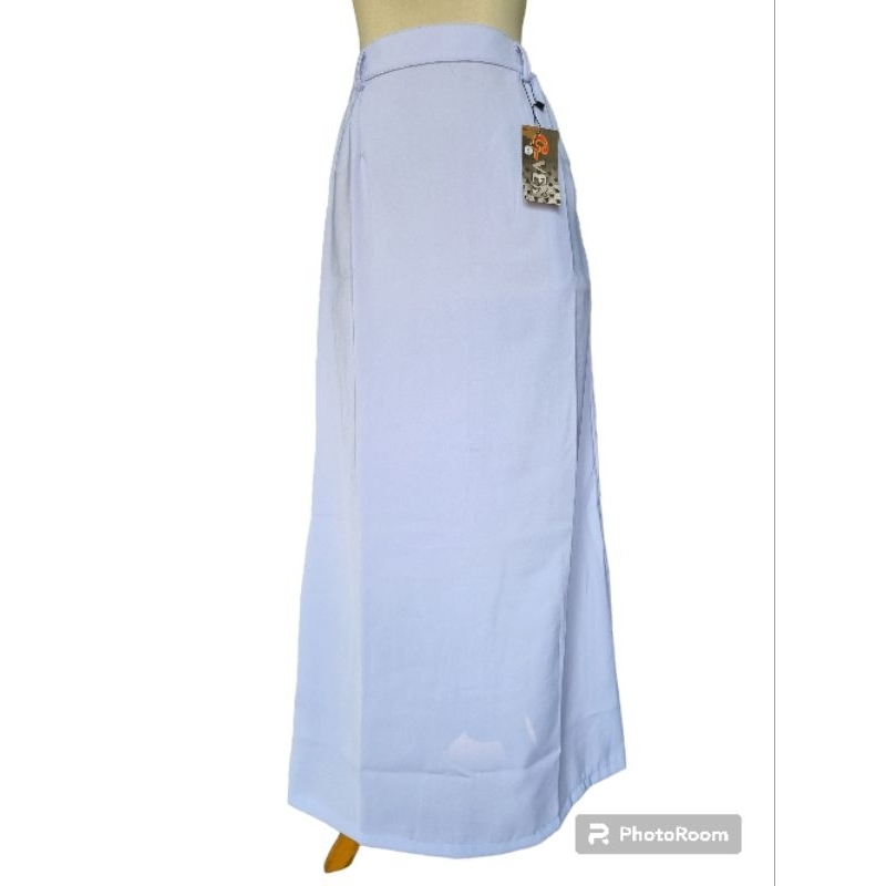 TERMURAH Rok Putih Panjang Model Line A Ukuran Standar dan Jumbo Bahan Twist Ferari 2025