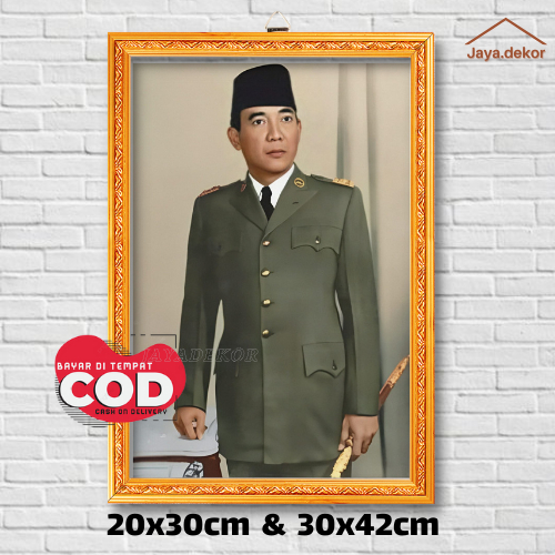 BINGKAI FOTO IR. SOEKARNO / POSTER ISLAM / HIASAN DINDING / POSTER ULAMA / POSTER HABIB / POSTER MUR