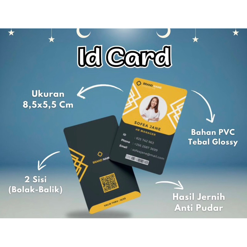 

(SATUAN) ID CARD CUSTOM / CETAK ID CARD / CETAK KARTU BAHAN PVC