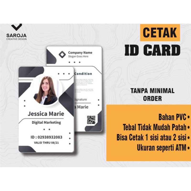 

(SATUAN) ID CARD CUSTOM / CETAK ID CARD / CETAK KARTU BAHAN PVC