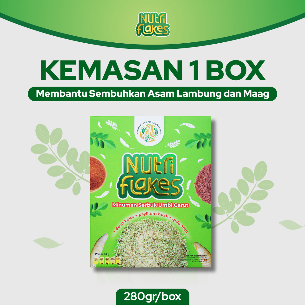 

Nutriflakes Minuman Sereal Sehat Asam Lambung Langsung Minggat | Paket 1 box