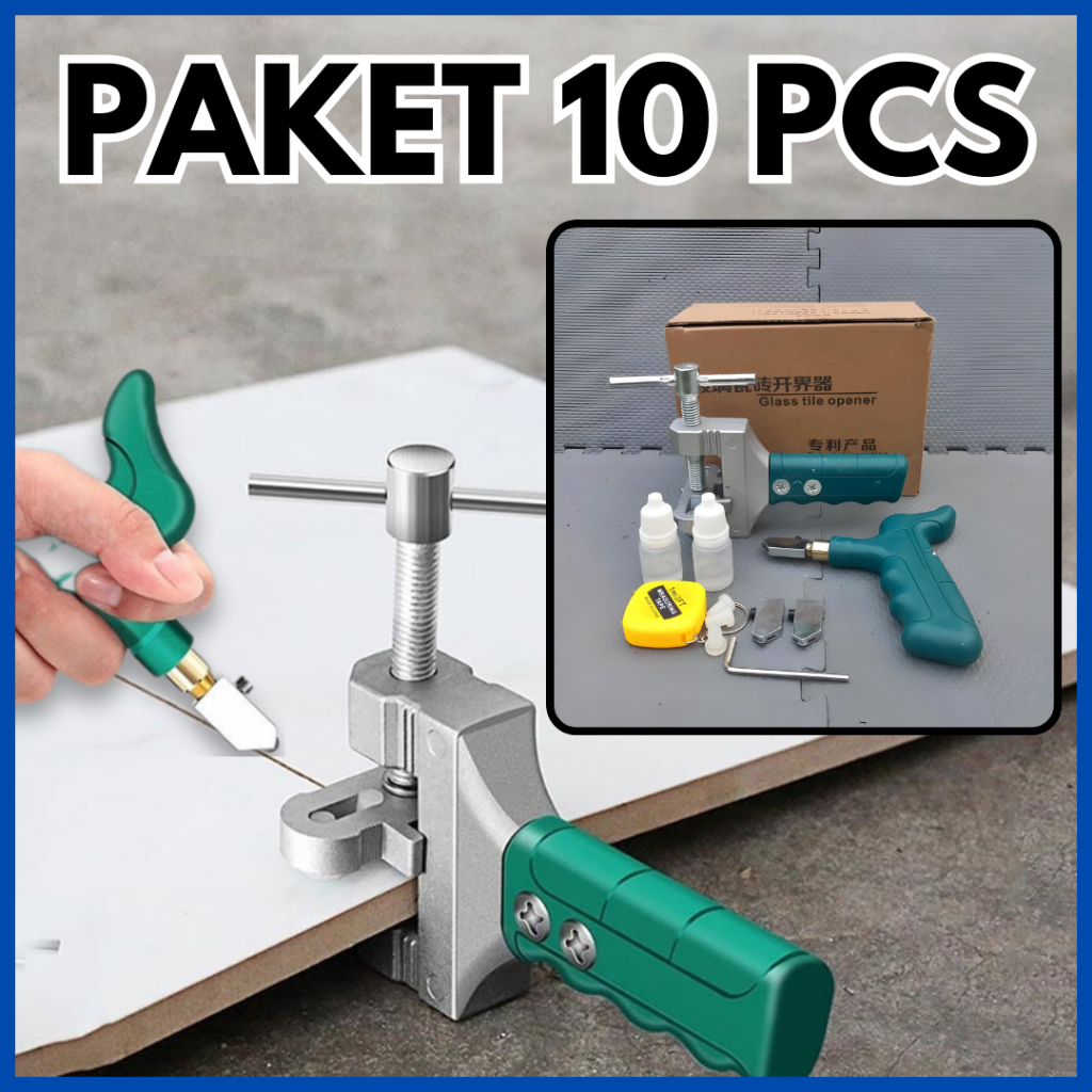 PAKET 10 PCS alat potong granit dorong manual 10 pcs pemotong keramik kaca tebal tekiro 80 cm 120 cm