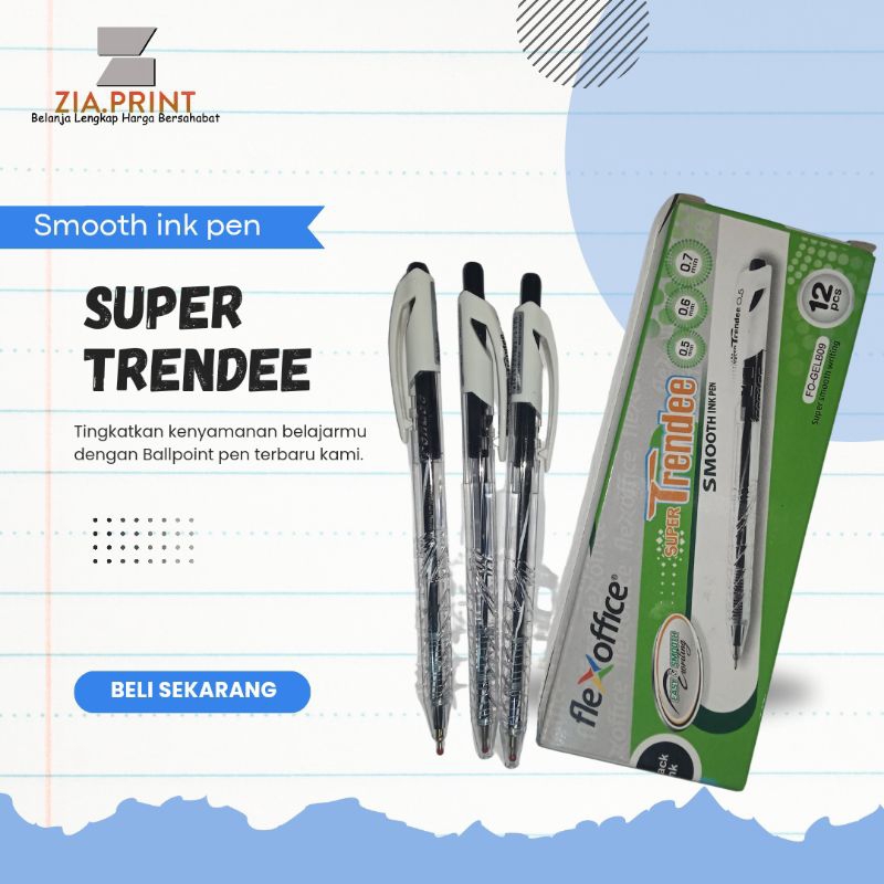 

fleoffice super trendee smooth onk pen 97gram per pack 21.000 per biji 3000