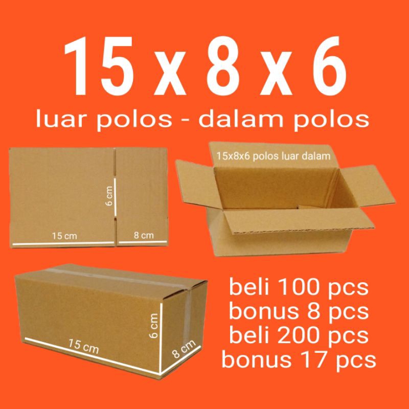 

Kardus karton box ukuran 15x8x6