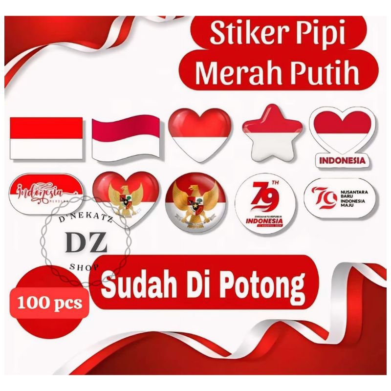 

100pcs STICKER KEMERDEKAAN MURAH