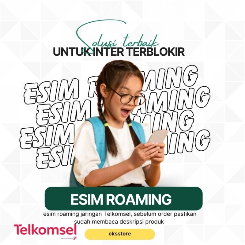 eSim roaming Telkomsel 1gb { solusi inter keblokir}