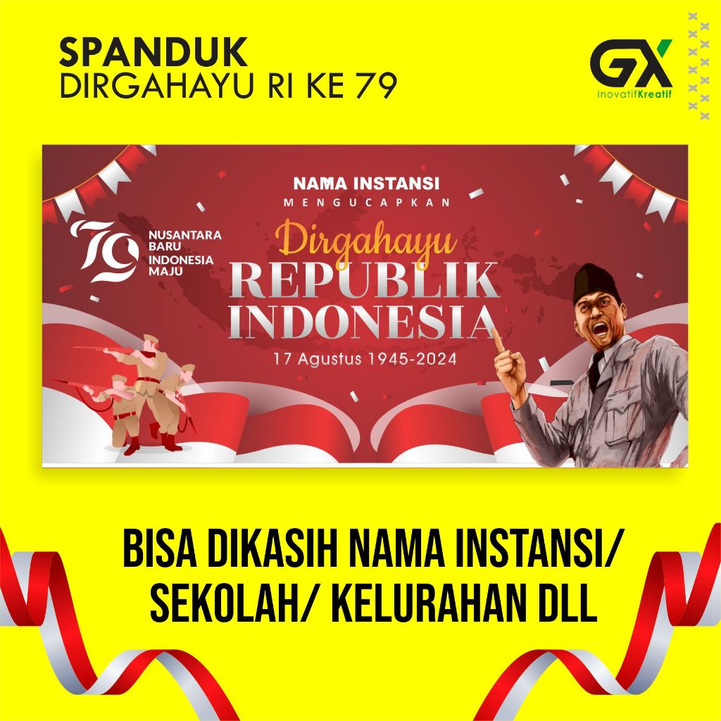 

Spanduk Dirgahayu Kemerdekaan RI 79 Baner Hut RI