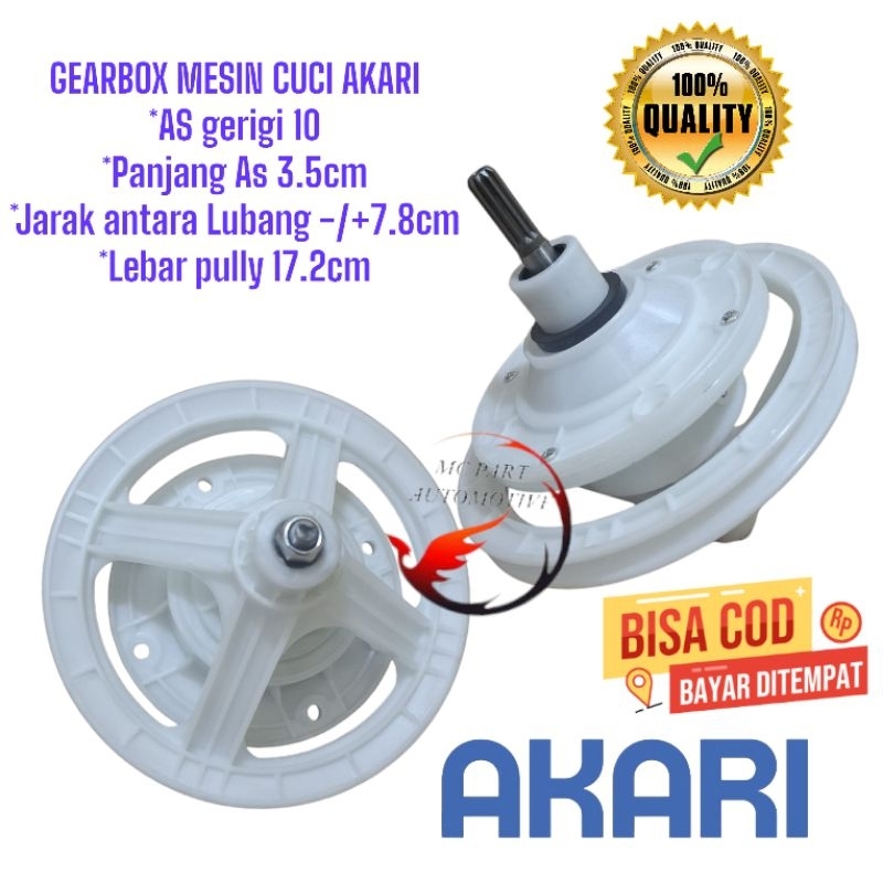 GEARBOX MESIN CUCI AKARI AWM-12SK/GEARBOX MESIN CUCI AKARI 2 TABUNG