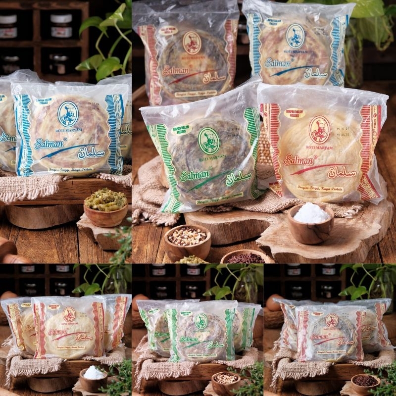 

Roti Maryam Salman - Original, Coklat, Coklat Kacang, Daging Canai, Cane, Prata, Konde, Frozen
