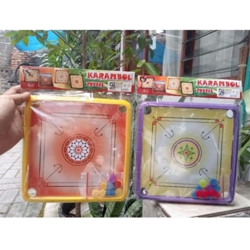Mainan Edukasi Anak Karambol Mini Plastik 1 Pcs