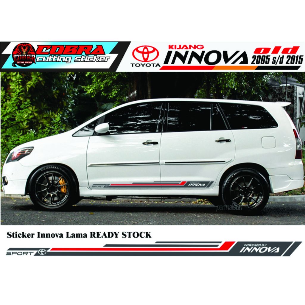 STICKER AKSESORIS INNOVA LAMA STICKER MOBIL TOYOTA INNOVA LAMA KEREN