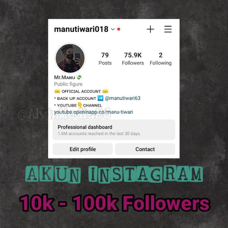 Jual Akun Instagram 10k - 100k Followers