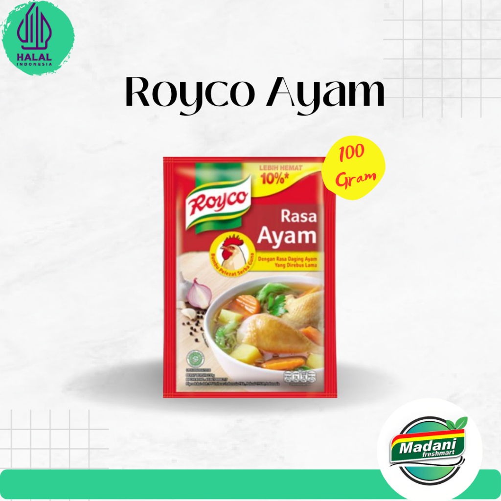 

Royco Ayam / Penyedap Rasa Kaldu Ayam 100 gram (Bumbu Dapur)