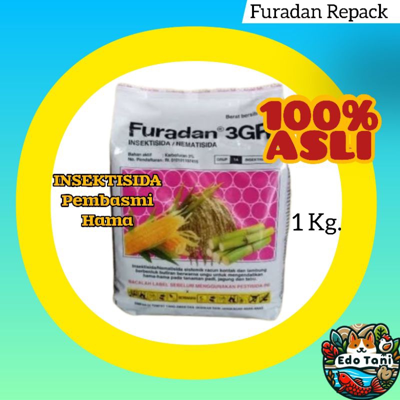 PRODUK ASLI FURADAN Re-Pack 1Kg Insektisida Pembasmi Hama (COD)