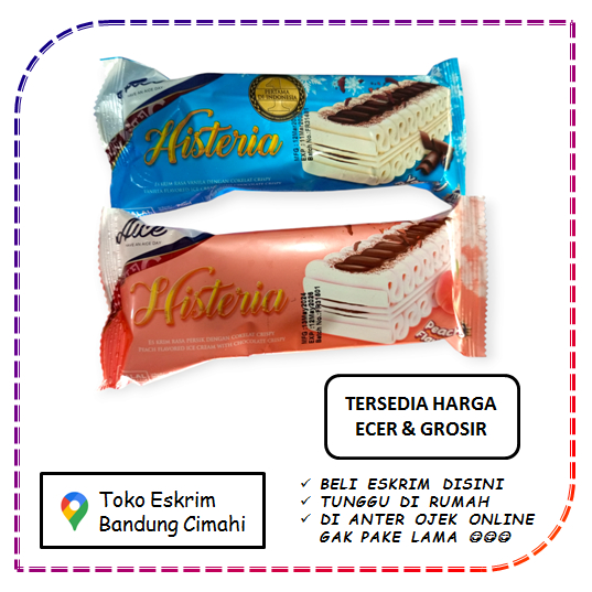 

Es Krim Ice Cream Eskrim Aice Histeria Vanilla Peach Bandung Cimahi