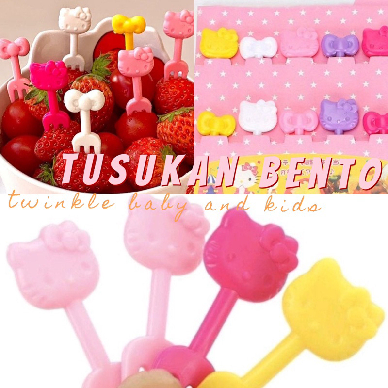 HIASAN TUSUKAN BENTO HELLO KITTY MELODY MATA GARPU KOTAK MAKAN ANIMAL
