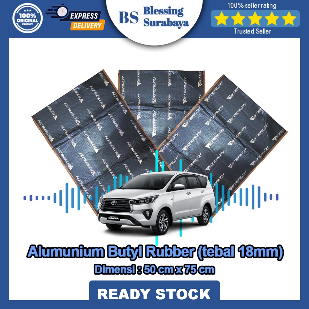 Peredam Suara Mobil Stealth 1.8mm/Peredam Stealth Aluminium/Peredam Stealth Per Lembar
