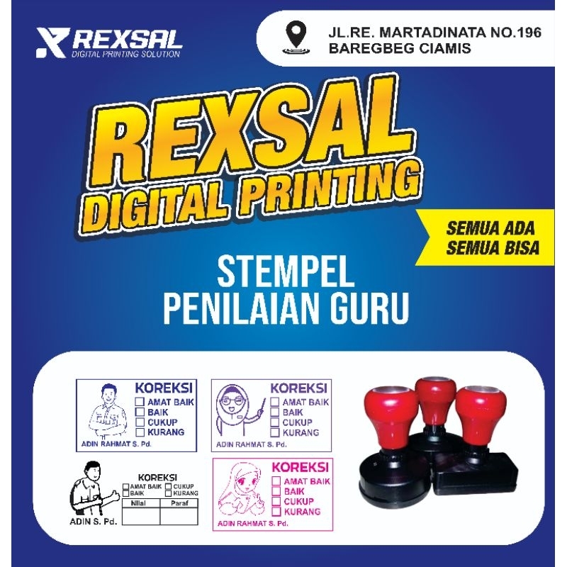 

stempel penilaian guru,stempel paraf guru,stempel koreksi guru