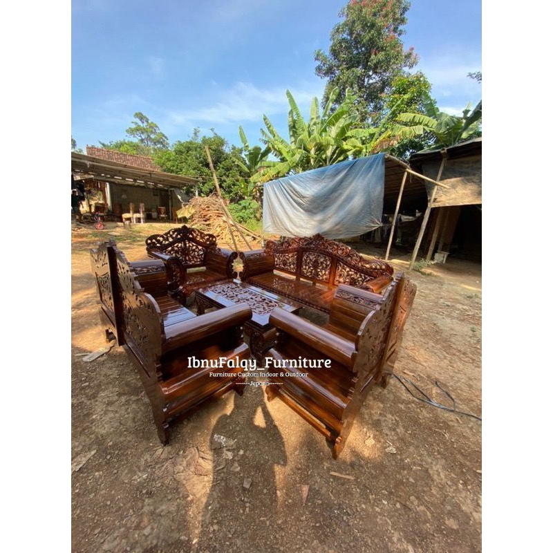 Kursi Tamu Madura Arjuna Jati, Kursi Tamu Madura Jati Jepara, Kursi Tamu Ukir Madura
