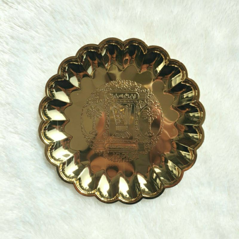 Piring Buah Kurma | Piring Kurma Stainless Emas | Piring Vibes Timur Tengah | Piring Emas