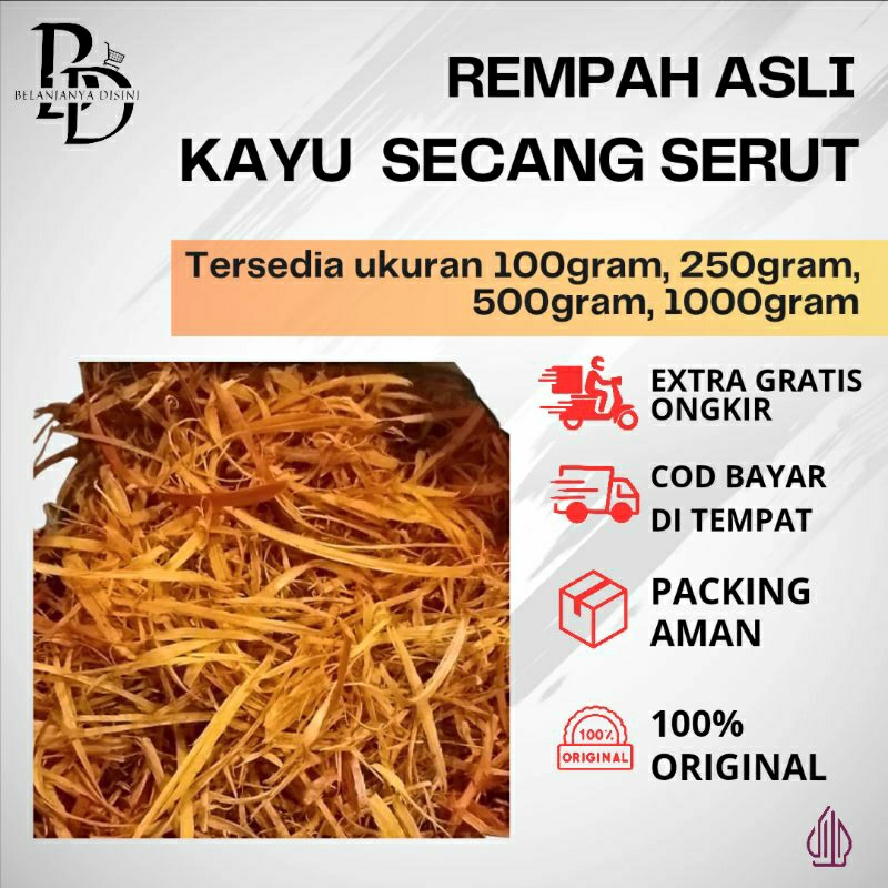 

Kayu Secang Serut halus tipis kualitas terbaik 1kg