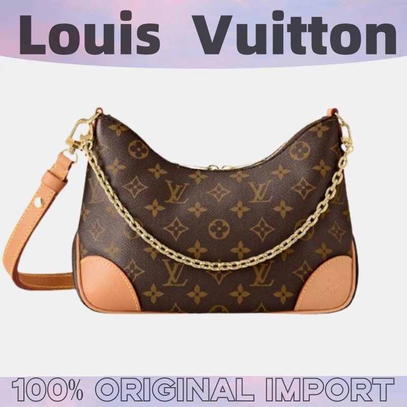 【100% original】LV Louis Vuitton BOULOGNE Chain Shoulder Bag/LV bag Chain bag/hand bag lv