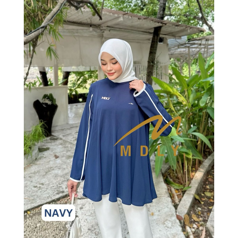 ARZHA BLOUSE MDLY | ATASAN WANITA TERBARU | KEMEJA POLOS MDLY | OOTD FASHION HIJAB