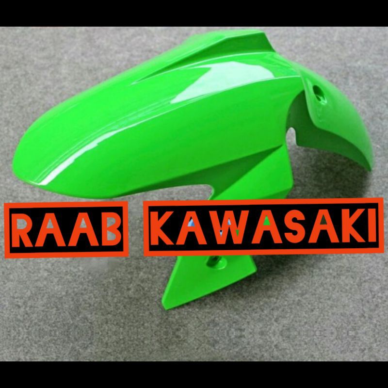 spakbor depan hijau ninja 250 fi old original kawasaki