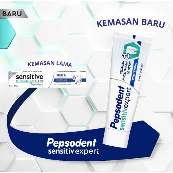 Pepsodent Sensitive Expert Whitening 100g Odol khusus gigi ngilu