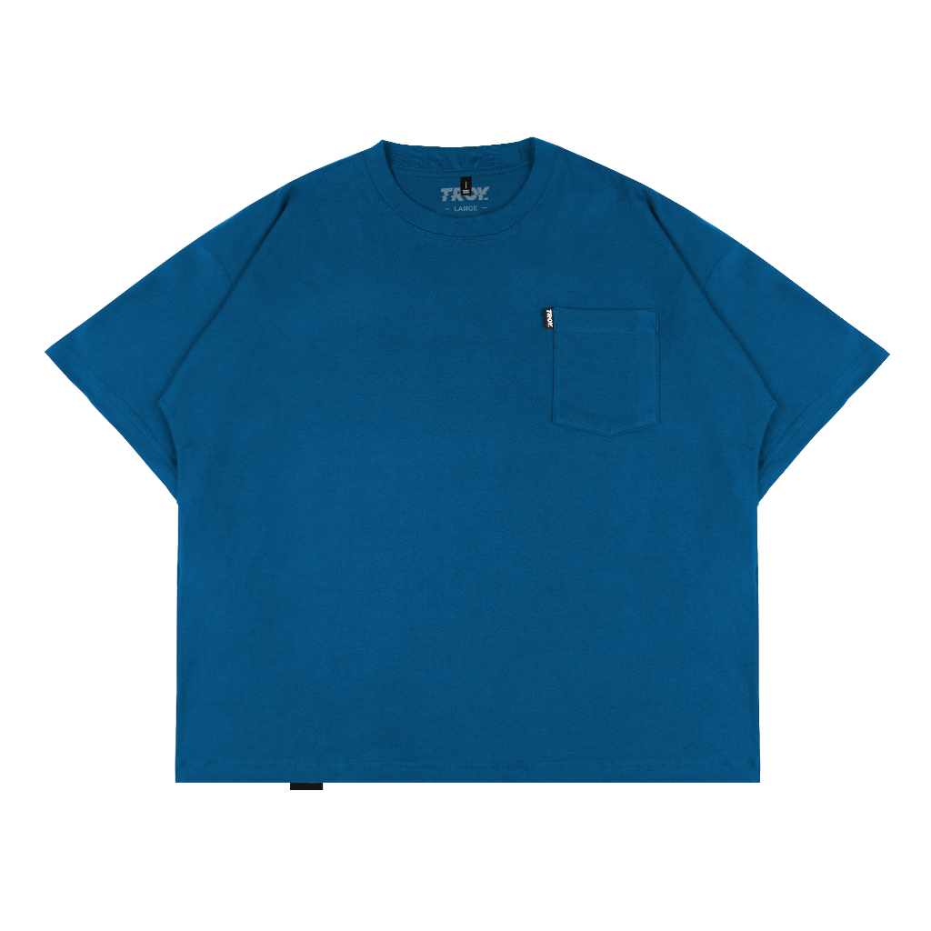 Troy Company Boxy Pocket Oversize Tshirt Deep Blue Basic - Kaos Pria Boxy Pocket Oversize Polos BKD 2613