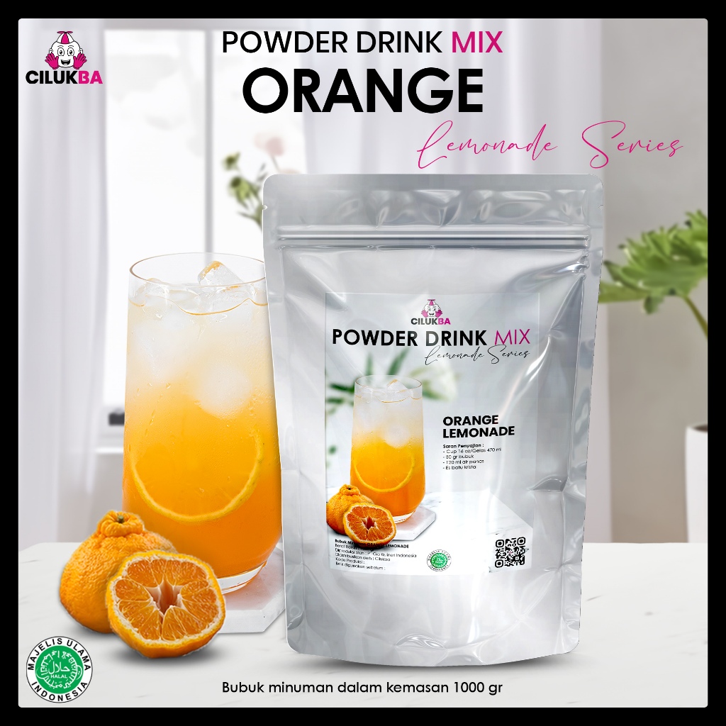 

Bubuk Minuman Rasa Orange Lemonade 1 kg / Powder Drink Mix