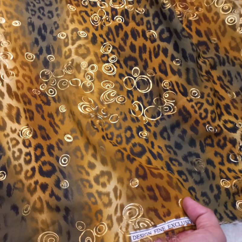 kain sifon chiffon motif macan halus cantik terbaru baju kebaya baju tunik gamis dress syall scaft -