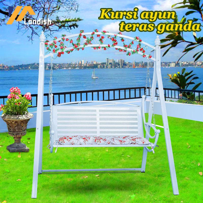 Ayunan ganda kursi gantung kursi goyang balkon dalam ruangan anak-anak dewasa besi luar ruangan hala