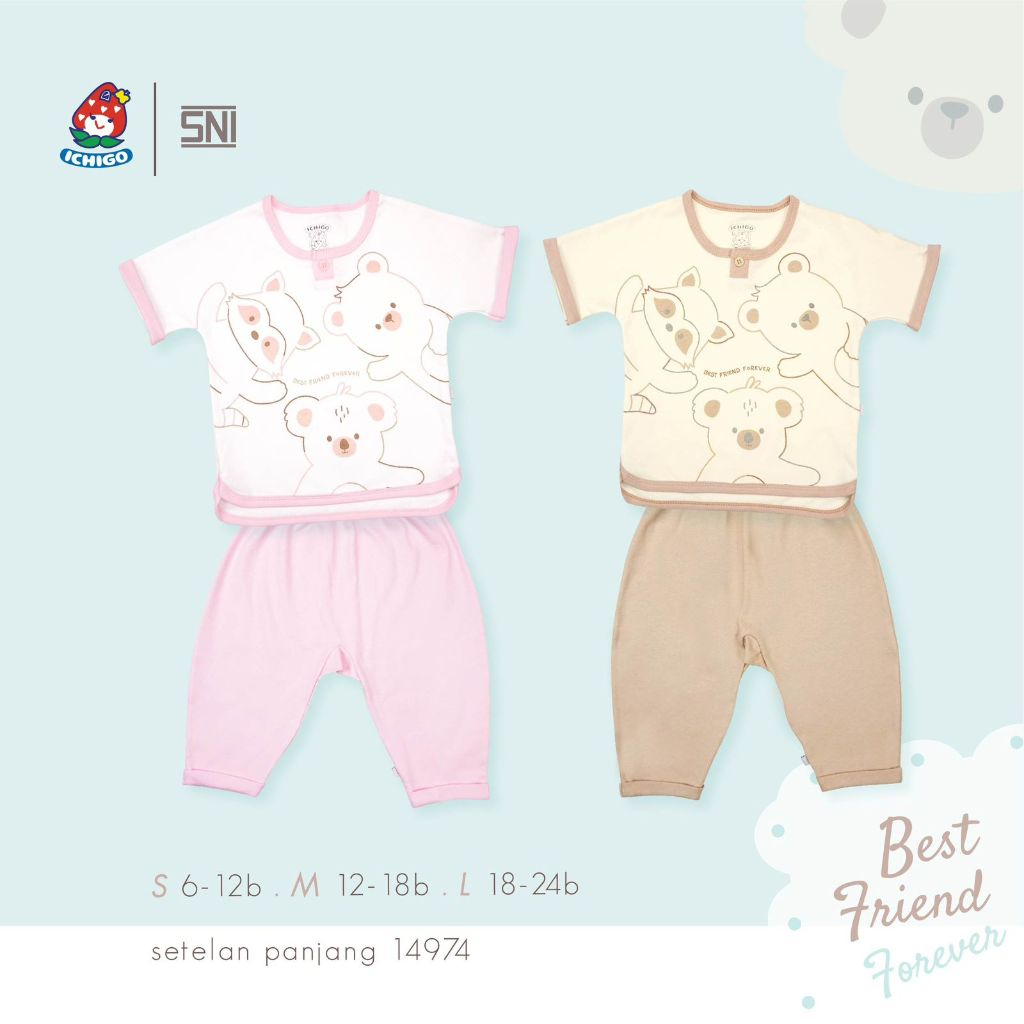 Ichigo Setelan Oblong Baju Pendek - Celana Panjang (SML)