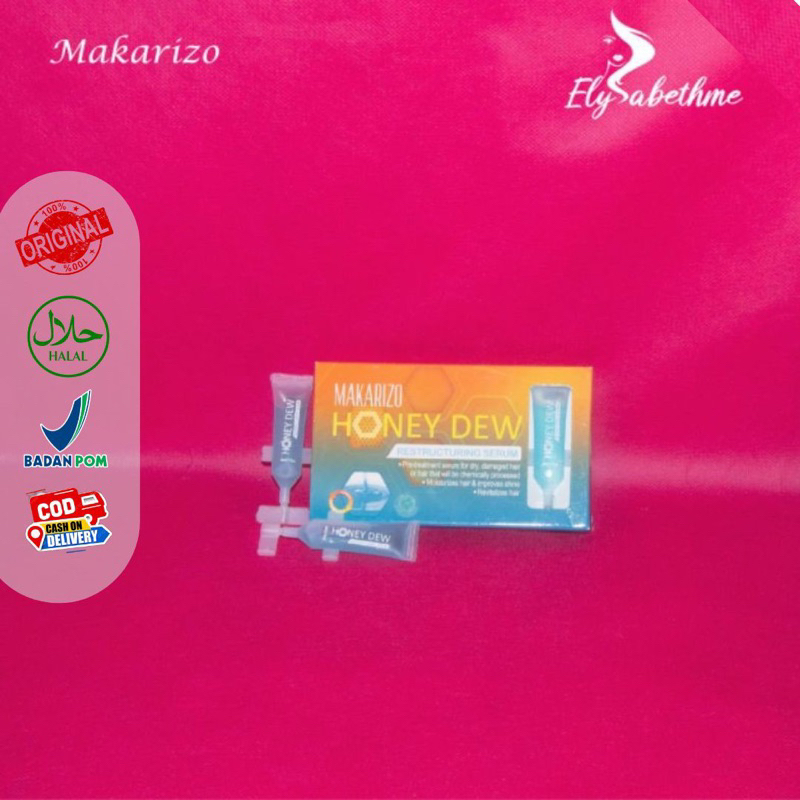 ✿ELYSABETHME✿ 【﻿ＭＡＫＡＲＩＺＯ】 makarizo honey dew restructur BIRU serum anti rambut bercabang kering dari