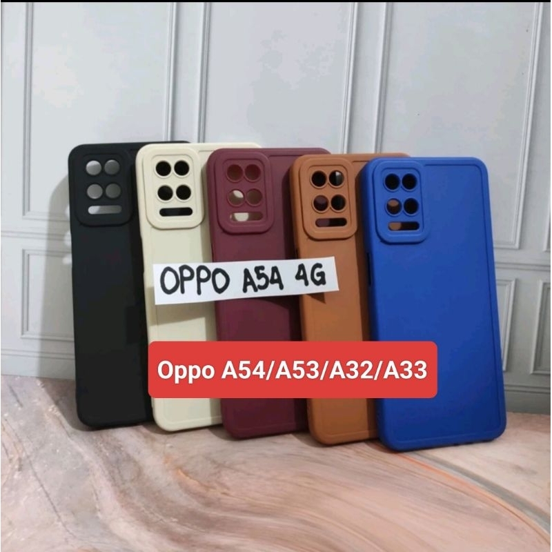 Softcase Pro Camera Oppo A54/A53/A32/A33 Case Macaroon Full Cover