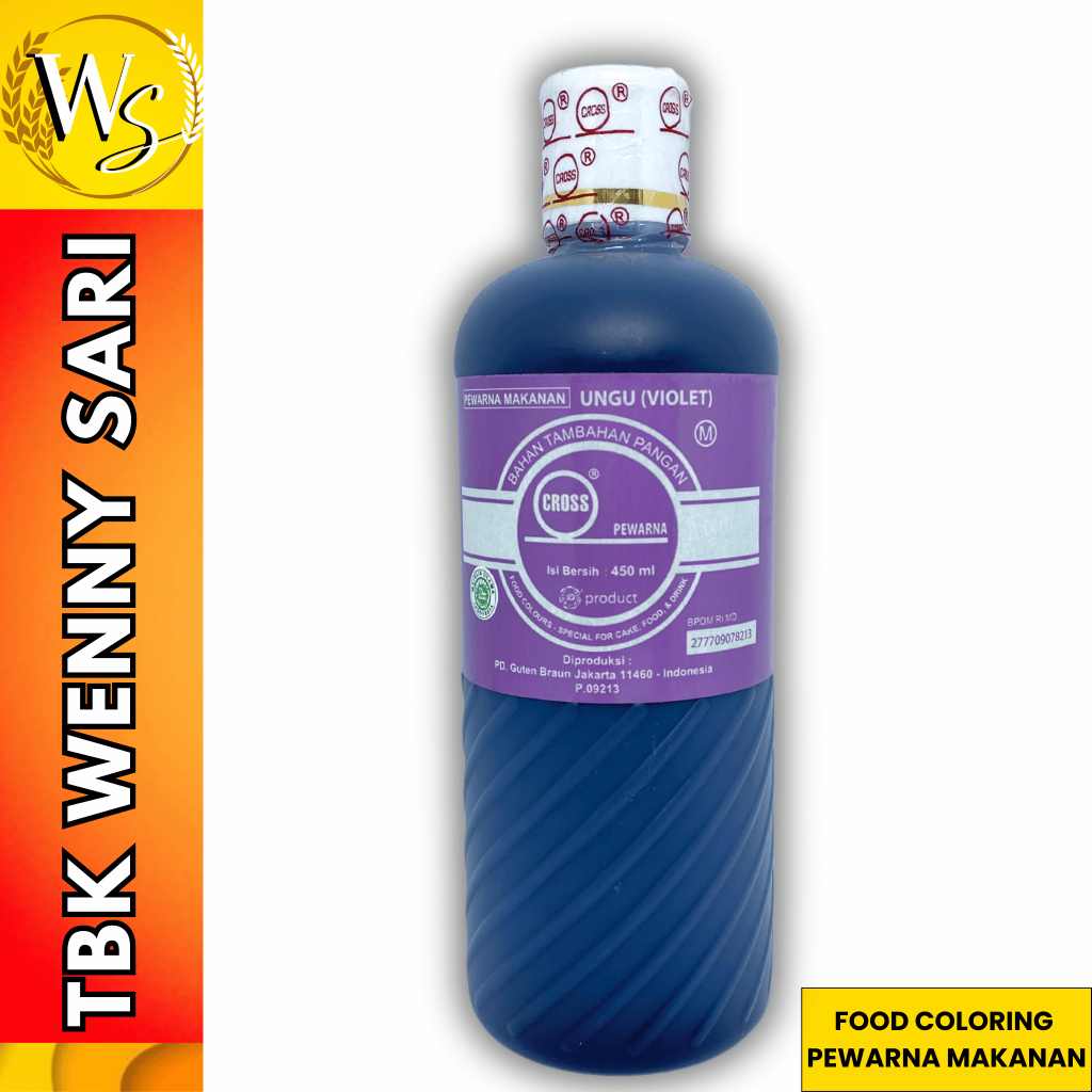 

Pewarna Ungu Violet Cross Food Coloring Oil Based 450 ml