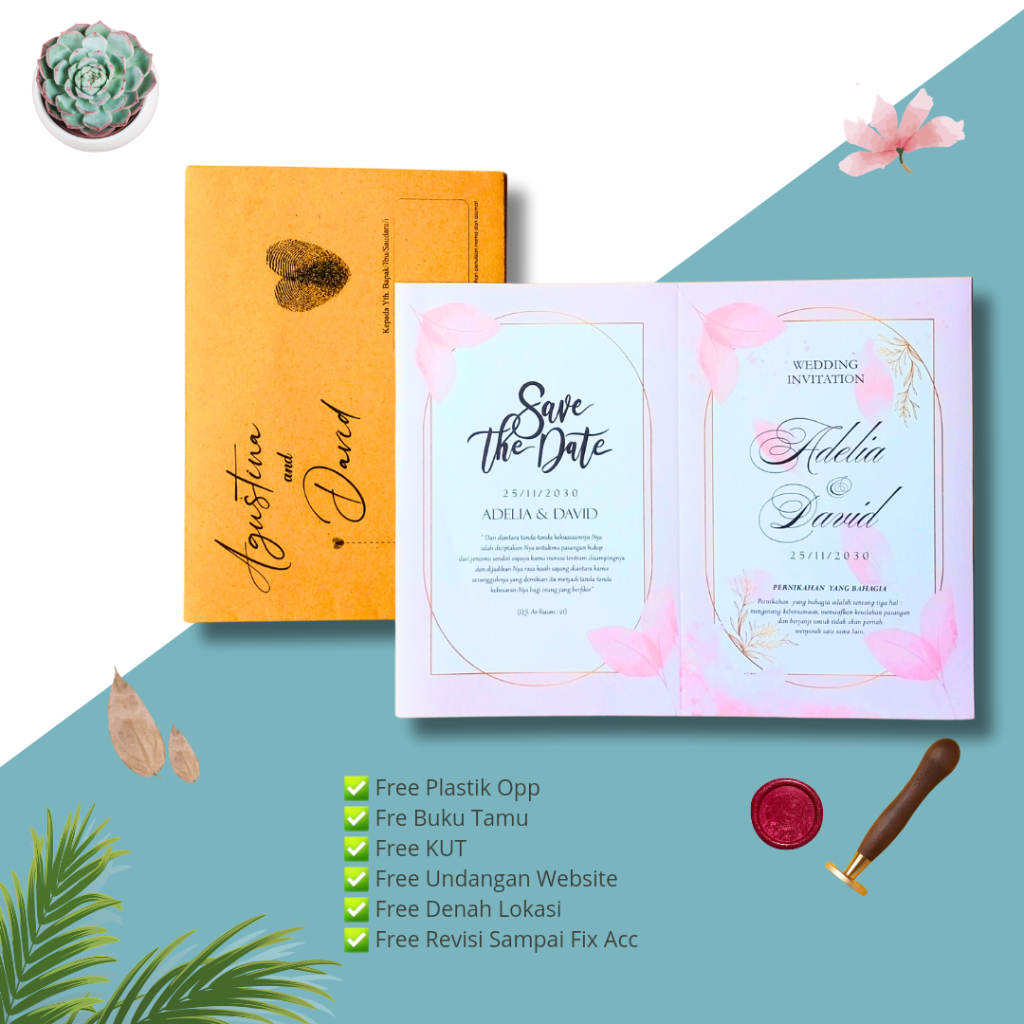 UNDANGAN AMPLOP / UNDANGAN RUSTIC / UNDANGAN AMPLOP KRAFT / KODE AMPLOP UMD