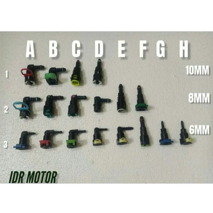 copler nepel selang bensin injeksi 6mm 8mm