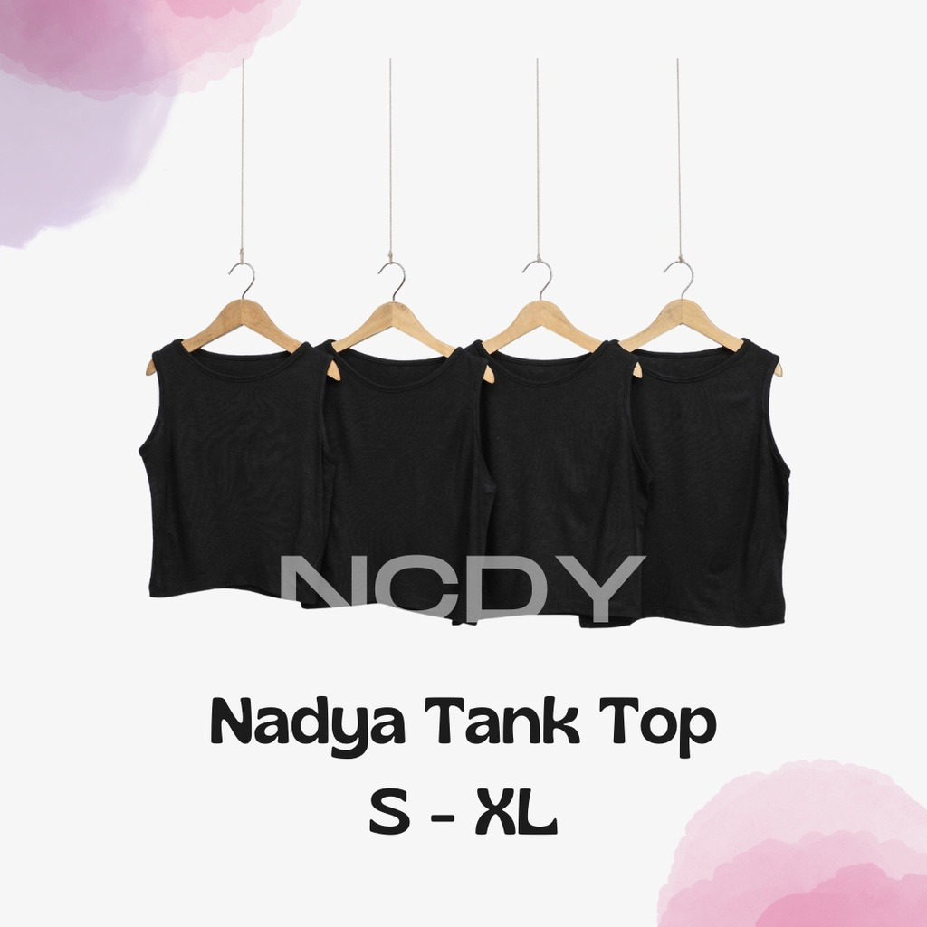 NCDY Tank Top Basic Crop Atasan Wanita
