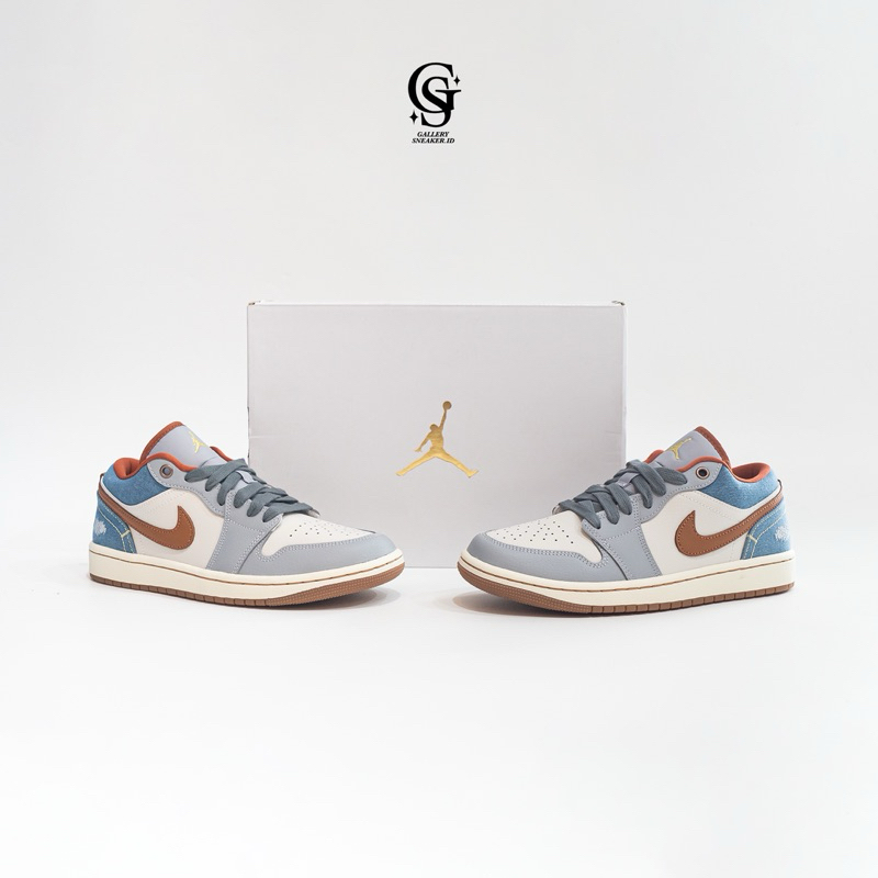Air Jordan 1 Low Phantom Swoosh Denim Womens Original