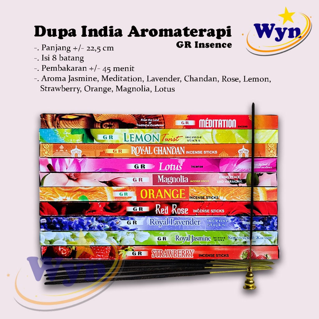 Dupa India Aromaterapi GR wangi buah