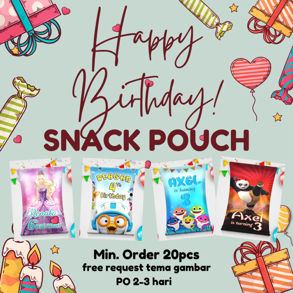 

KEMASAN SNACK POUCH ULANG TAHUN ANAK