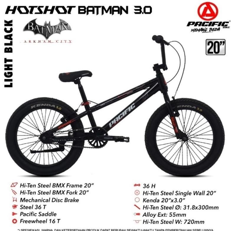 [ BONUS JALU ] Sepeda BMX 20 inch Pacific Batman 3.0 Ban besar , bmx pacific 20 inch pacific hotshot