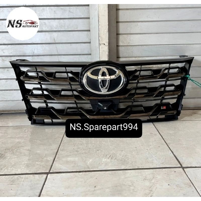 grill fortuner vrz gr black chrome 2021 2022 2023