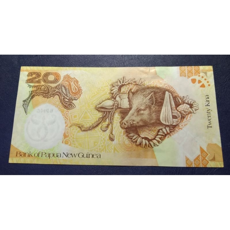 Uang Lawas Papua New Guinea 20 Kina Unc (Gress)