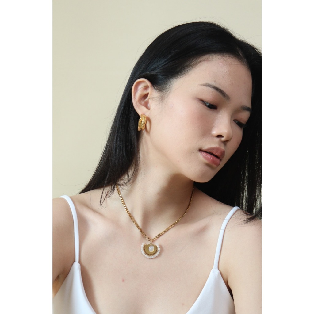 Lotus Necklace | INHALE. | Aksesoris Kalung 18K Gold Platted