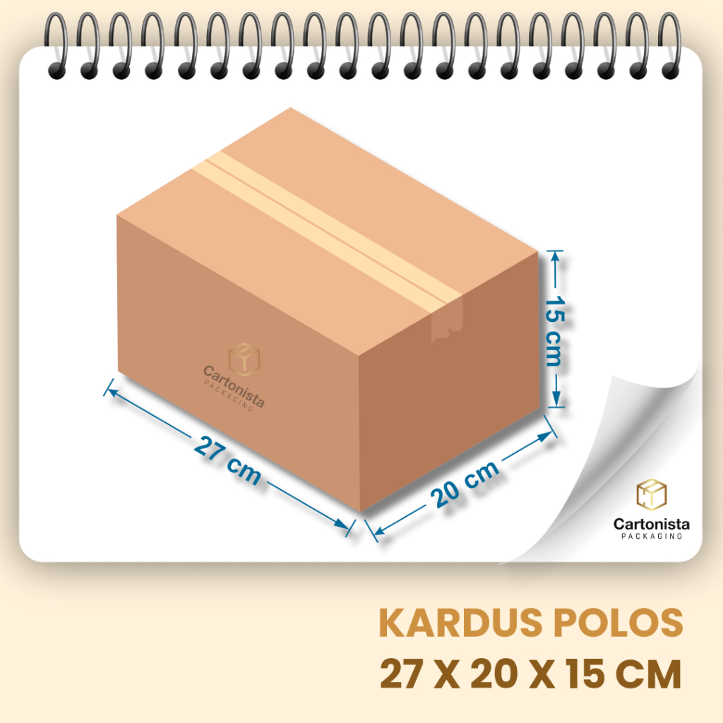 

KARDUS POLOS 27 X 20 X 15 CM - Karton Box Dus Packing Kotak Hampers