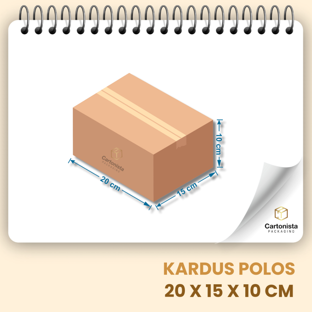 

KARDUS POLOS 20 X 15 X 10 CM - Karton Box Dus Packing Kotak Hampers