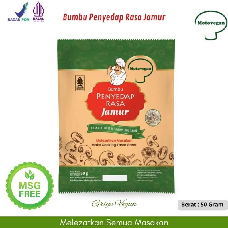 

Motovegan Kaldu Jamur No MSG 50 gram